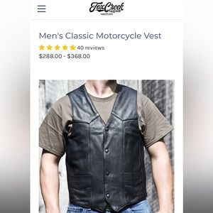 Fox Creek Men’s Classic Motorcycle Vest